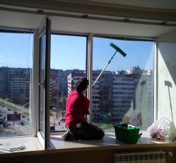 Мытье окон в однокомнатной квартире Кущёвская